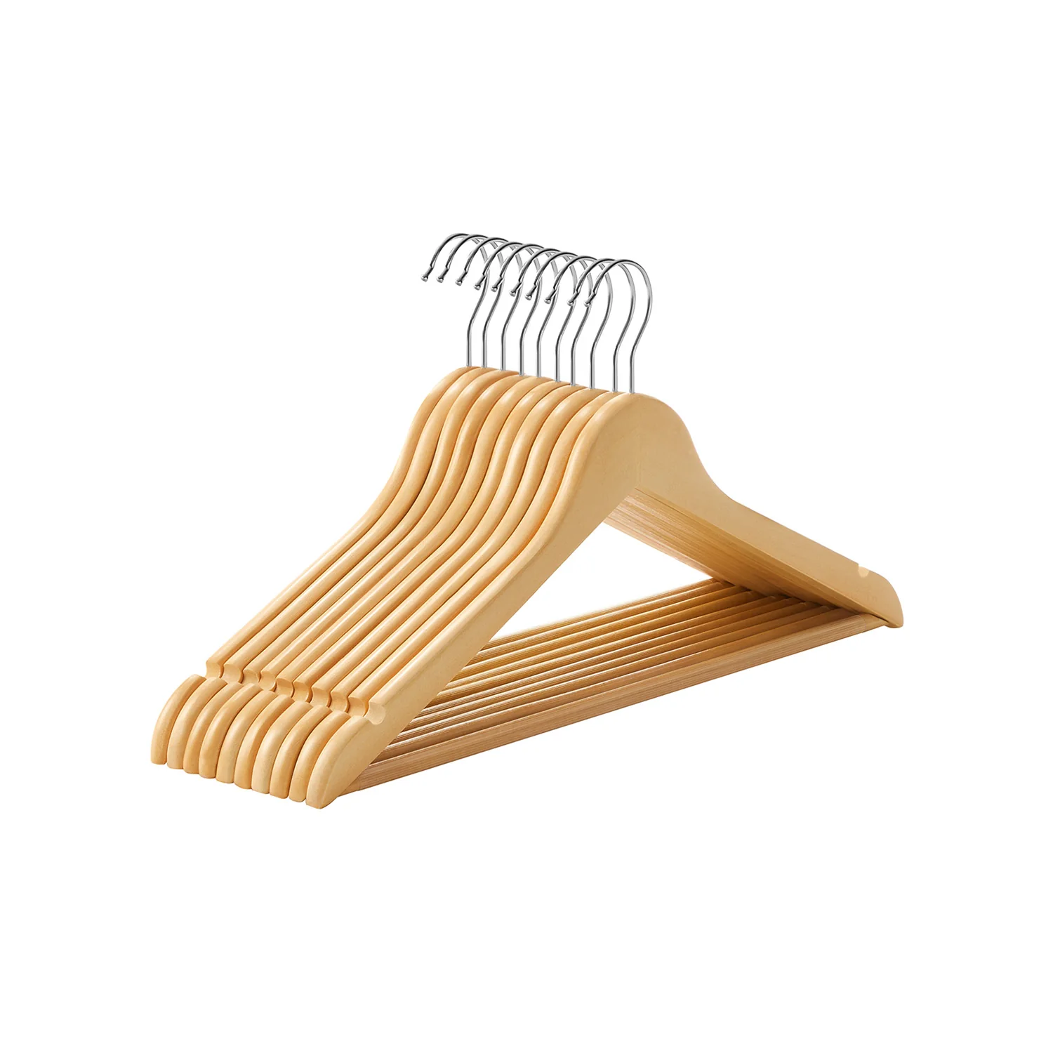 Image of Grucce Appendiabiti in Legno per Completi Camicie Cappotti