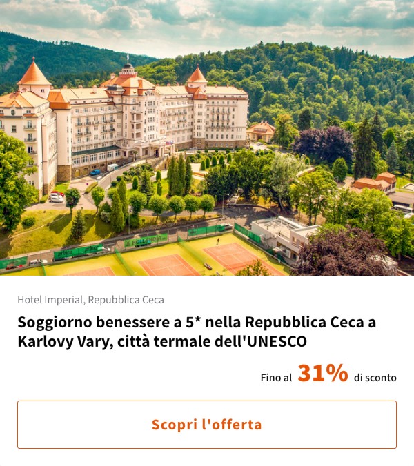 Soggiorno benessere a 5* nella Repubblica Ceca a Karlovy Vary, città termale dell'UNESCO