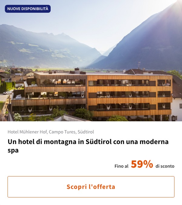Un hotel di montagna in Südtirol con una moderna spa