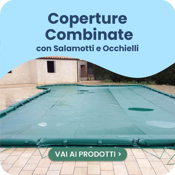 coperture combinate con salamotti e occhielli