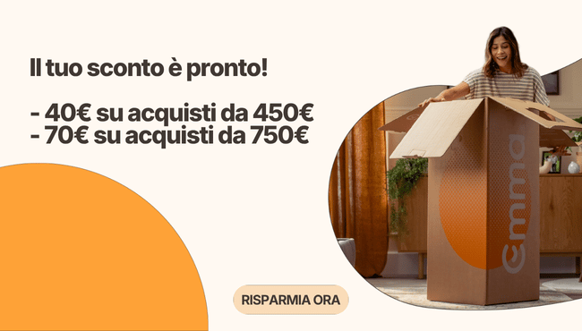 Il tuo sconto è pronto! 40€ su acquisti da 450€ - 70€ su acquisti da 750€ RISPARMIA ORA
