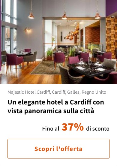 Un elegante hotel a Cardiff con vista panoramica sulla città