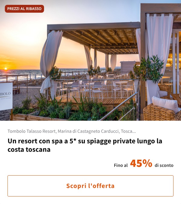 Un resort con spa a 5* su spiagge private lungo la costa toscana