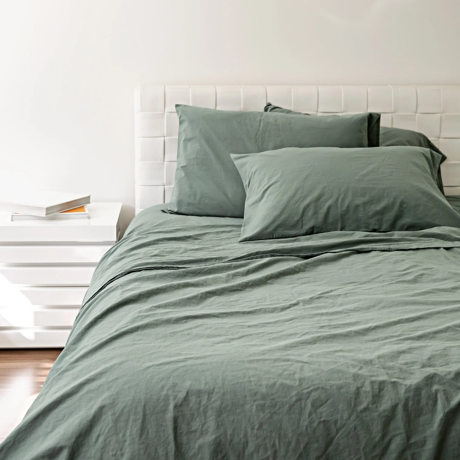 Completo Lenzuola di Cotone StoneWashed No Stiro - Daniel
