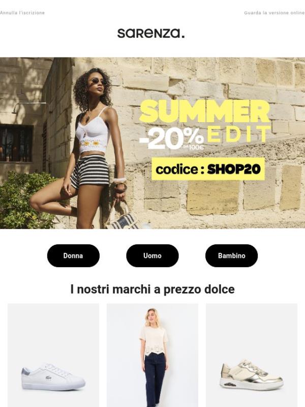 -20% su i nostri marchi del momento 💥