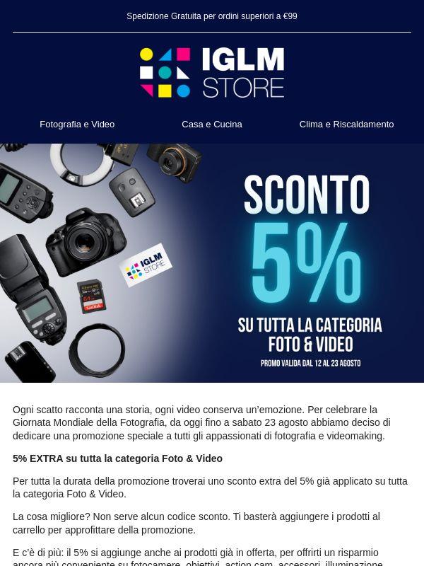 Celebriamo la Giornata della Fotografia: -5% su Foto & Video