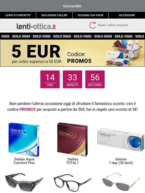 SCADE OGGI ⏳ 5€ di sconto se acquisti oltre 50€