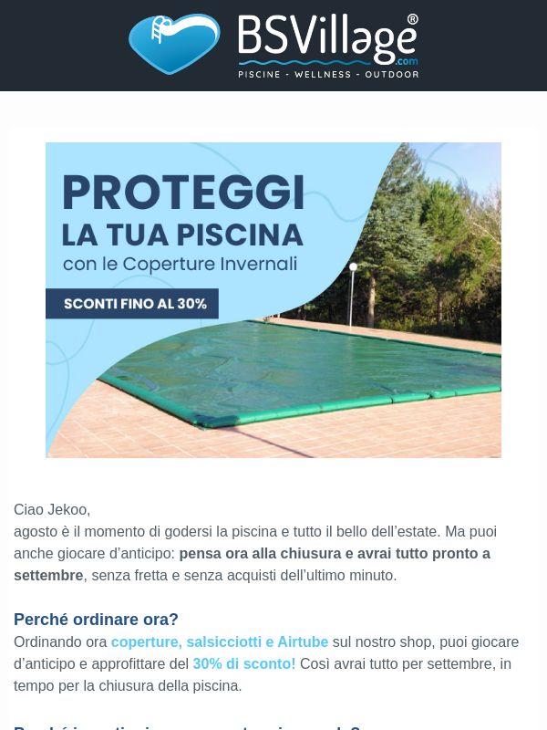 Preparati all’inverno: -30% su Coperture Invernali e Salamotti
