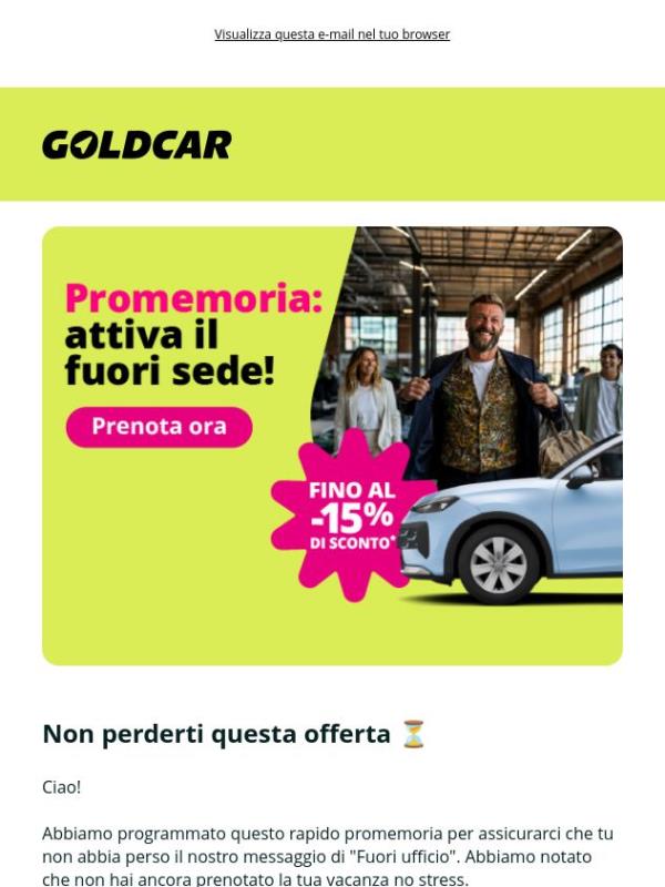 Non lasciar scadere questa offerta speciale⏳