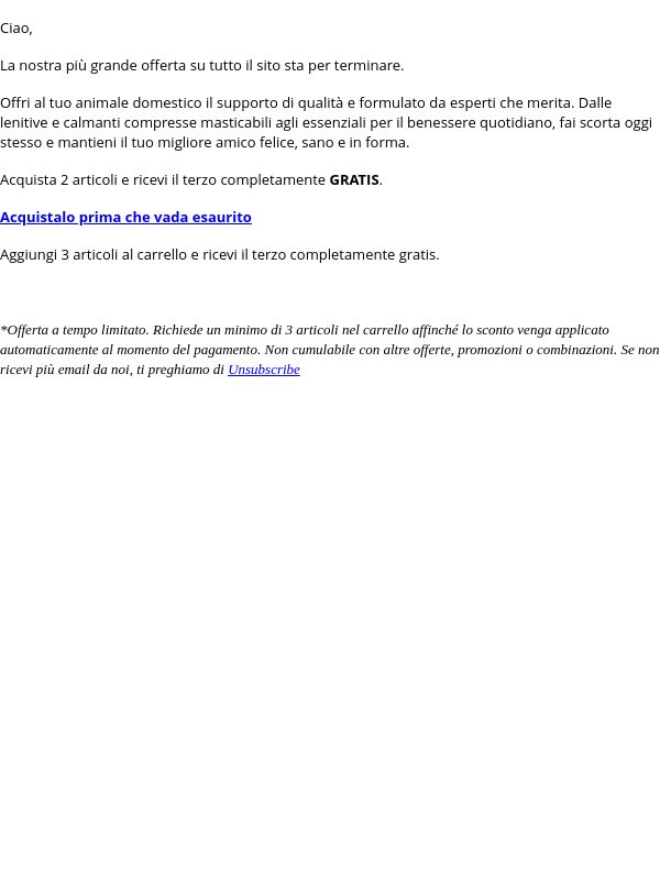 ⏳ Ultima occasione: acquista 2, ricevi 1 GRATIS