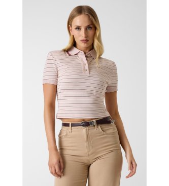 Polo a righe rosa