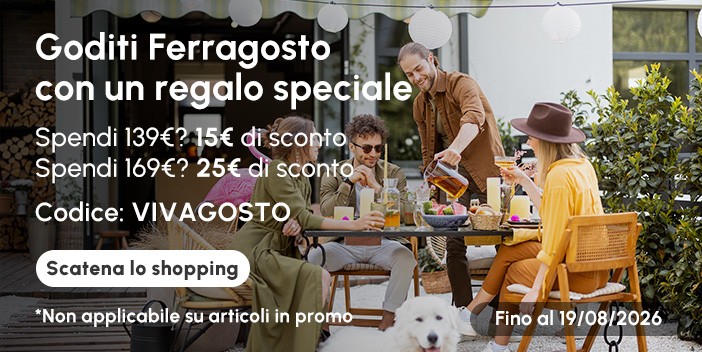 Sconto Flash: 10€ per ordini superiori a 99€