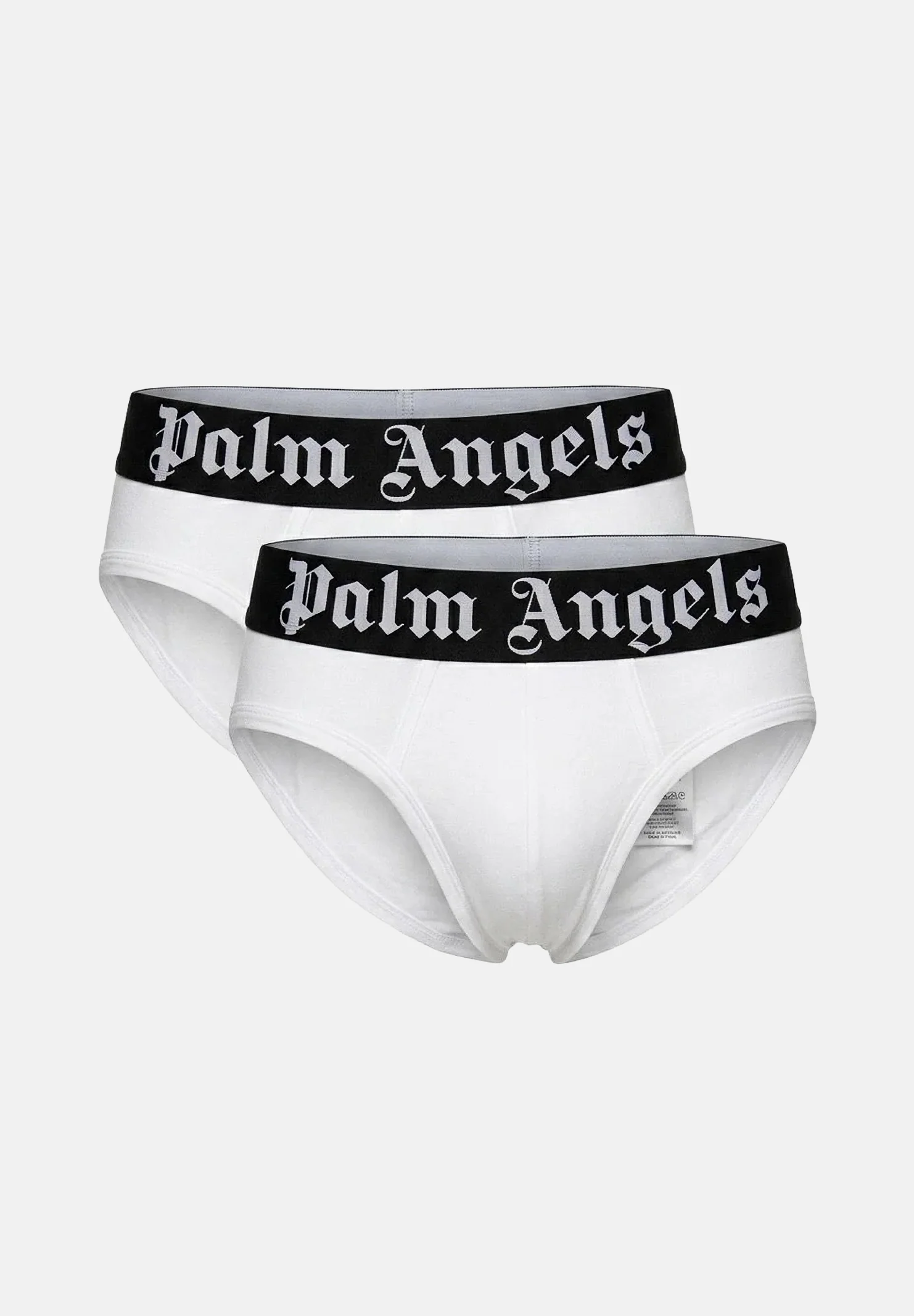 Image of PALM ANGELS Slip (2 paia) bianchi da uomo con elastico logato