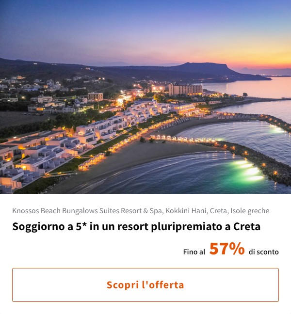 Soggiorno a 5* in un resort pluripremiato a Creta