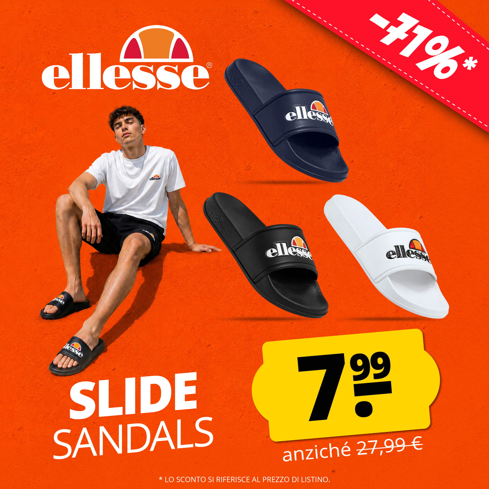 ellesse slider uomo ciabatte da nuoto 