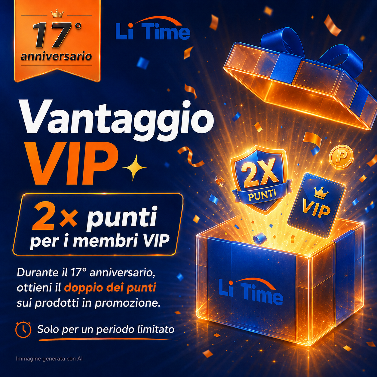 Vantaggio VIP LiTime – 2× punti per i membri durante il 17° Anniversario