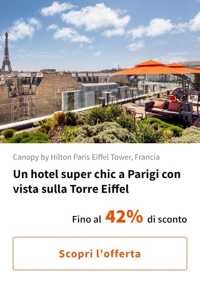 Un hotel super chic a Parigi con vista sulla Torre Eiffel