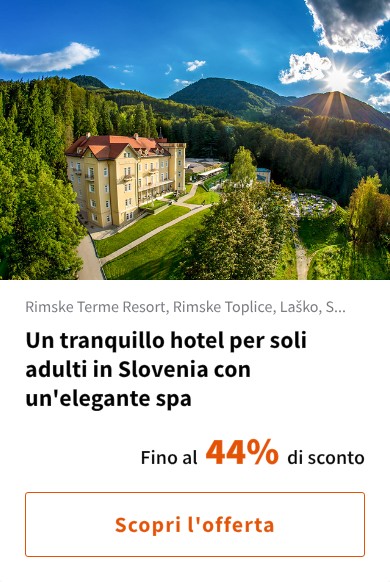 Un tranquillo hotel per soli adulti in Slovenia con un'elegante spa