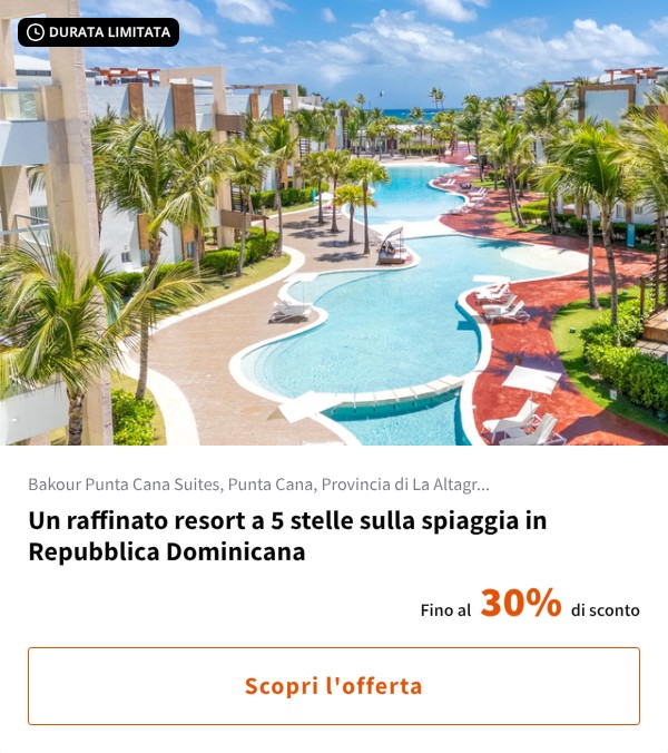 Un raffinato resort a 5 stelle sulla spiaggia in Repubblica Dominicana