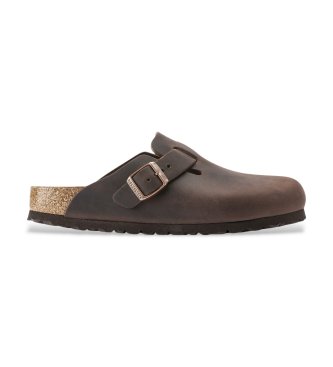 Zoccoli in pelle Boston Oiled (Vestibilità Stretta) marrone