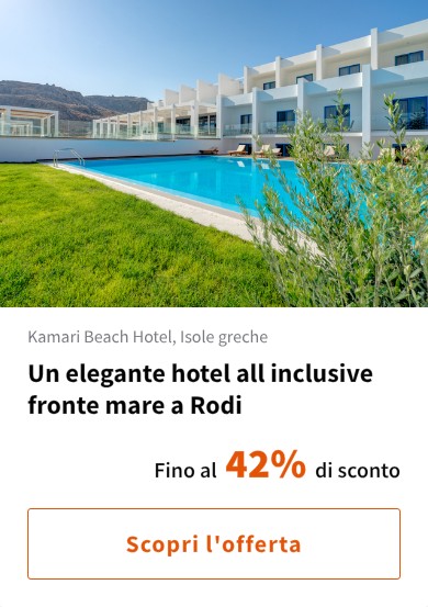 Un elegante hotel all inclusive fronte mare a Rodi