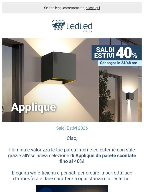 ! -40% su Applique per valorizzare le tue pareti ✨