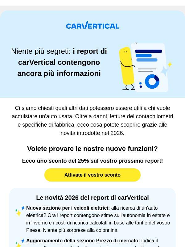 Le novità 2026 del report di carVertical...