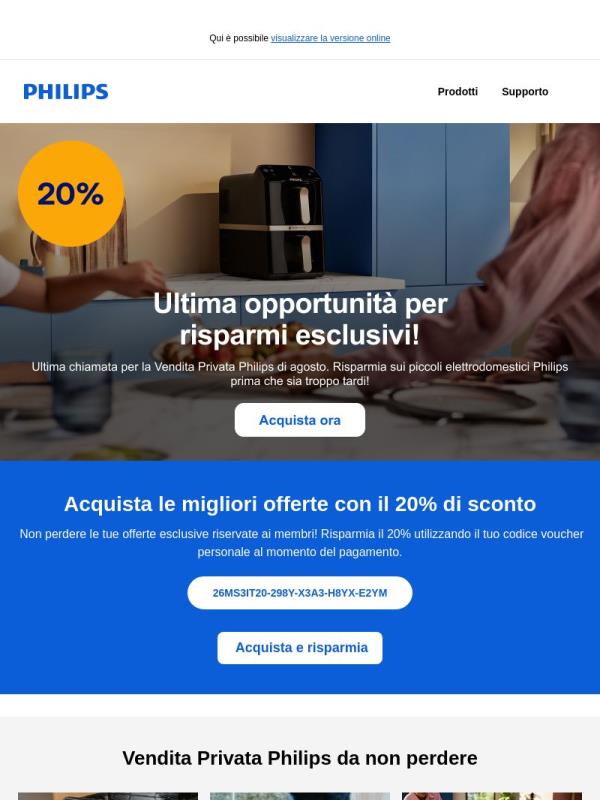 🚨 ULTIMA OCCASIONE: 20% di sconto!