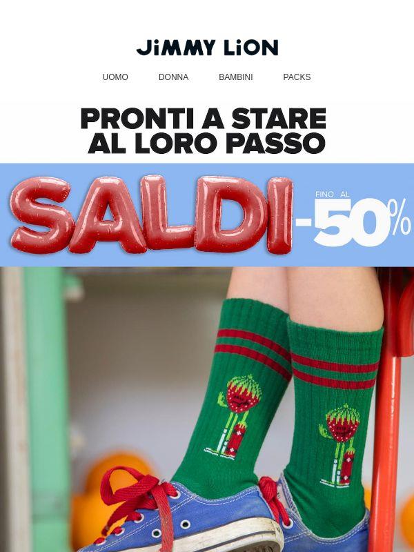 Fino al 50% di sconto sui calzini Kids.