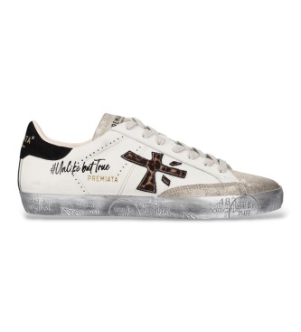 Sneakers in Pelle Stevend bianco