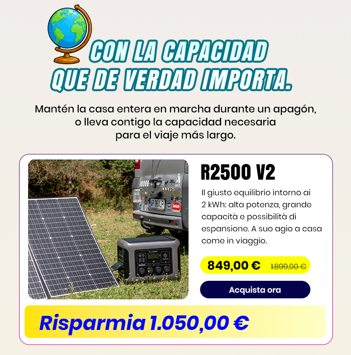 R2500 V2 Power Station Portatile 2500W 1920Wh