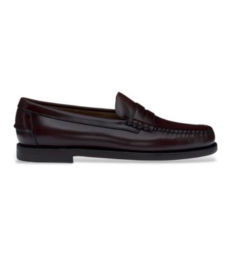 Mocassini classici Dan in pelle marrone bordeaux
