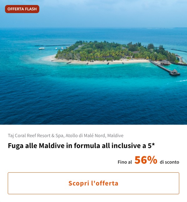 Fuga alle Maldive in formula all inclusive a 5*