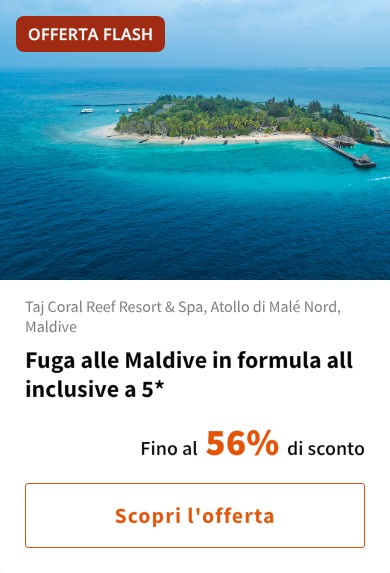 Fuga alle Maldive in formula all inclusive a 5*