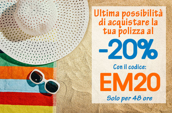 Sconto del 20% sulle polizze Viaggi Sicuri