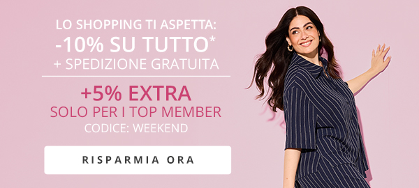 10% di sconto su tutto e spedizione gratuita  -5% EXTRA per i TOP MEMBER