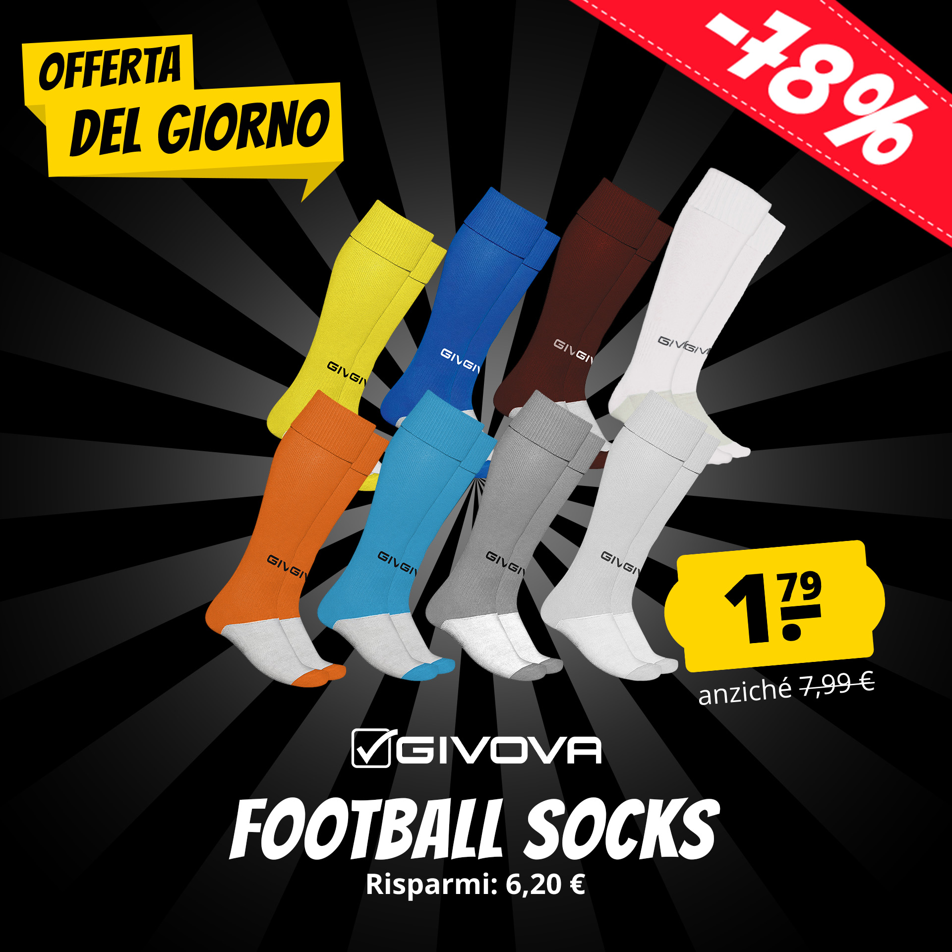 givova calzettoni da calcio