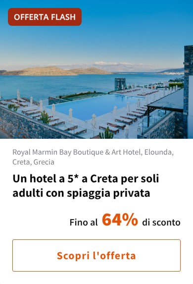Un hotel a 5* a Creta per soli adulti con spiaggia privata