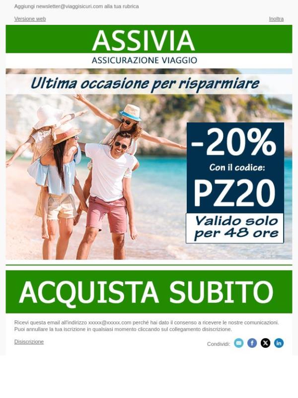 Ultima chiamata: il - 20% scade tra 48 ore