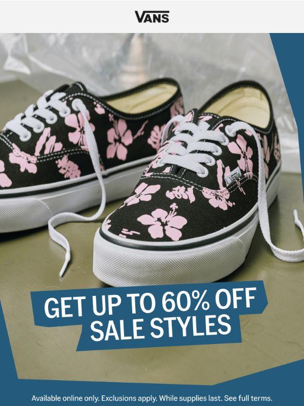 Your size, up to 60% off