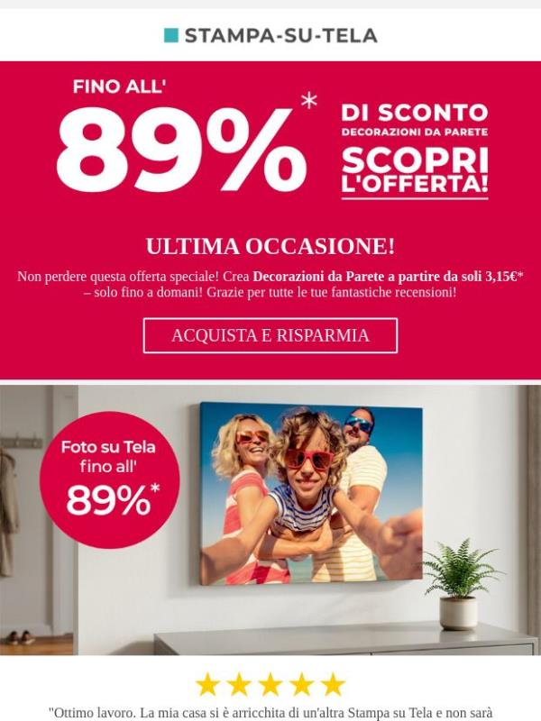 Ultima chance per ottenere il premio per la tua recensione
