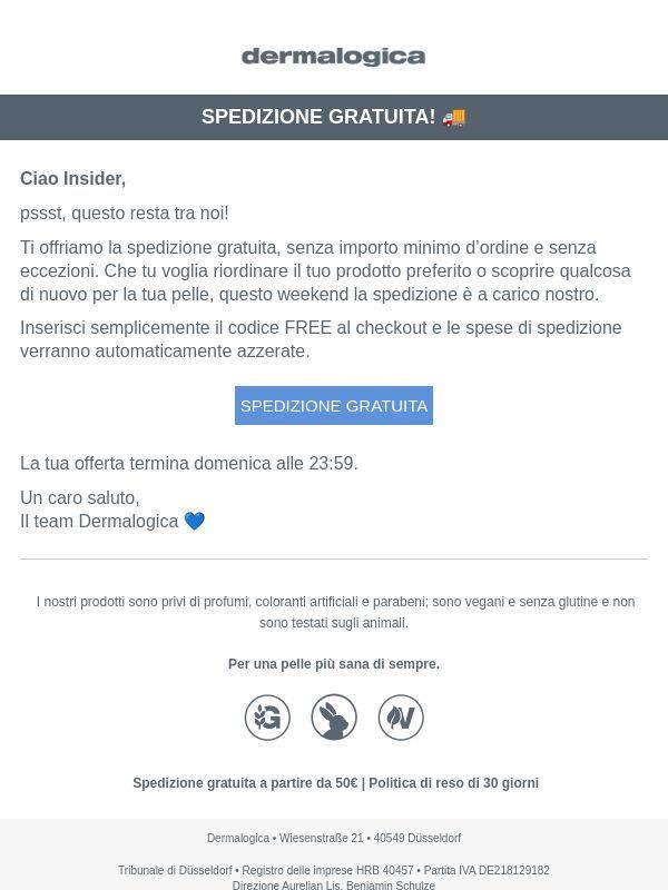 Spedizione gratuita per te, Insider
