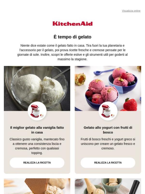 Idee per il gelato da gustare nelle giornate estive