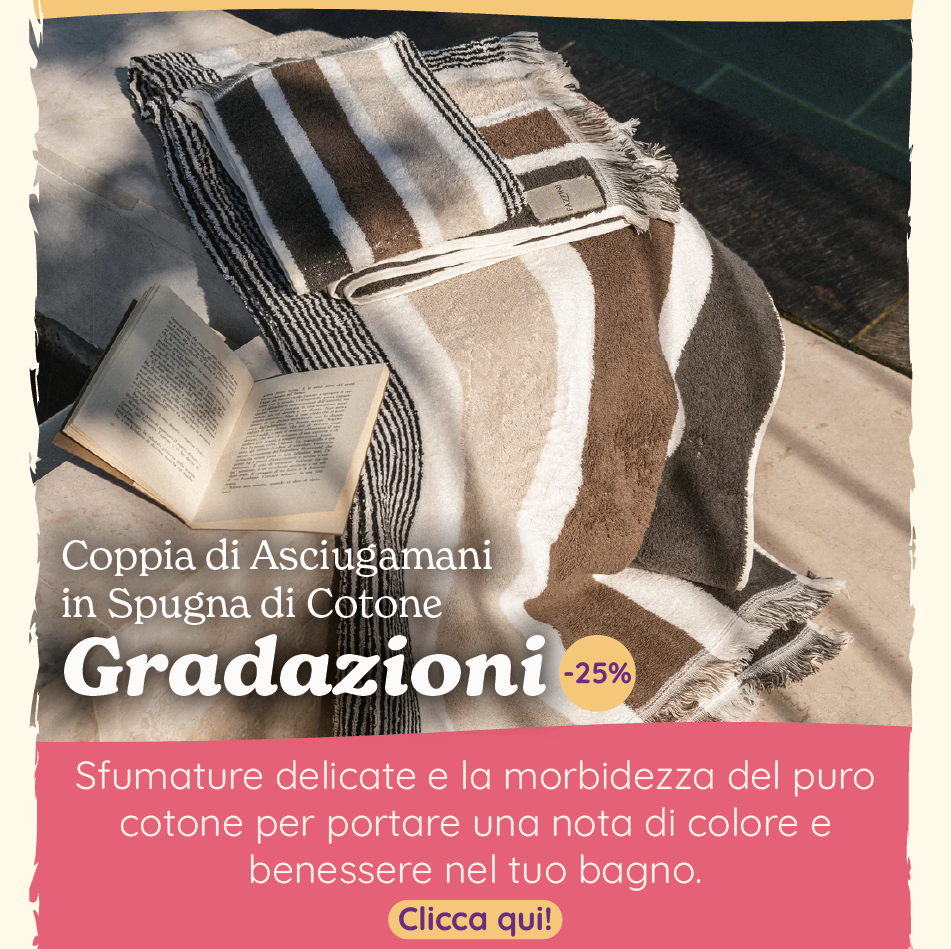 Coppia di Asciugamani in Spugna di Cotone - Gradazioni