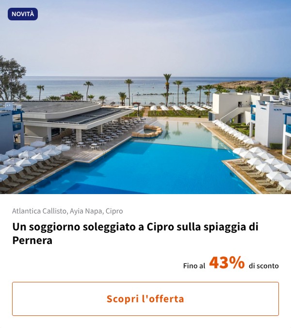 Un soggiorno soleggiato a Cipro sulla spiaggia di Pernera