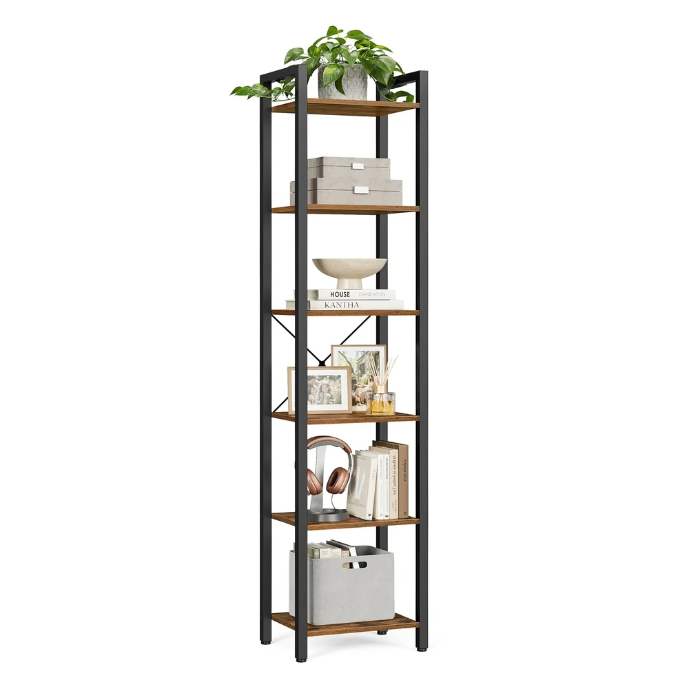 Image of Scaffale Libreria per Ufficio Studio Soggiorno Camera da Letto Stile Industriale