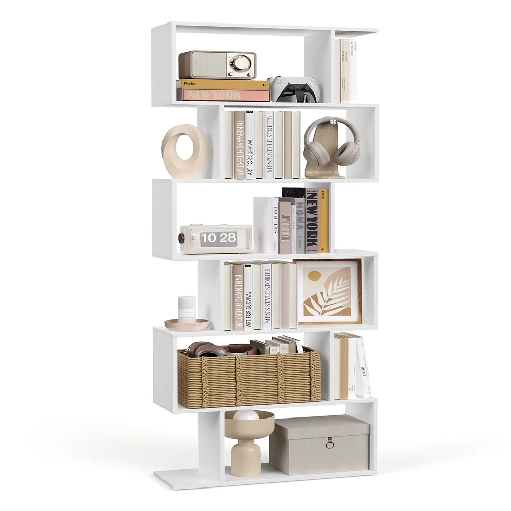 Image of Libreria Scaffale da Terra Decorativa per Soggiorno Camera da Letto