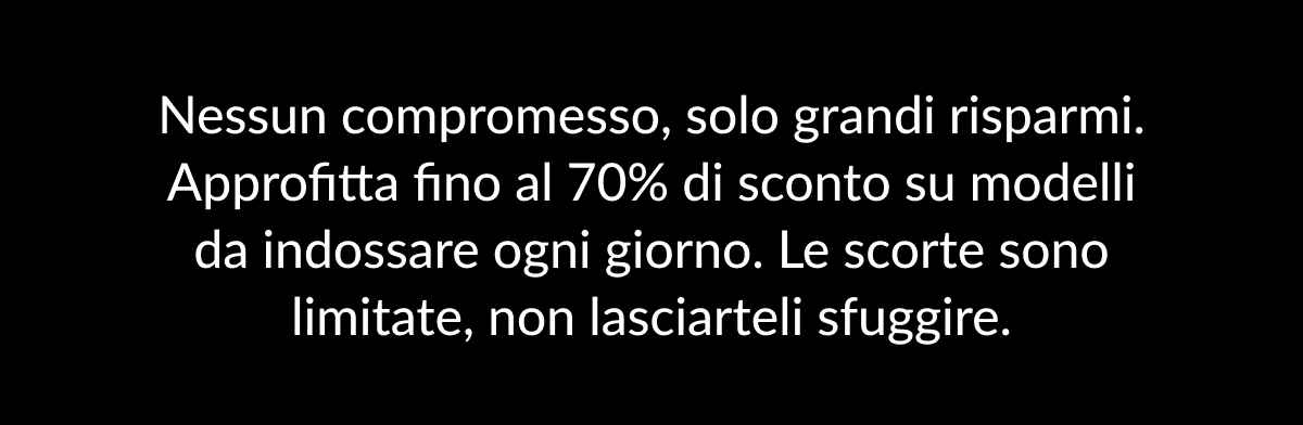 Risparmia fino al 70%