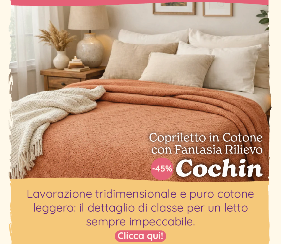 Copriletto in Cotone con Fantasia Rilievo - Cochin