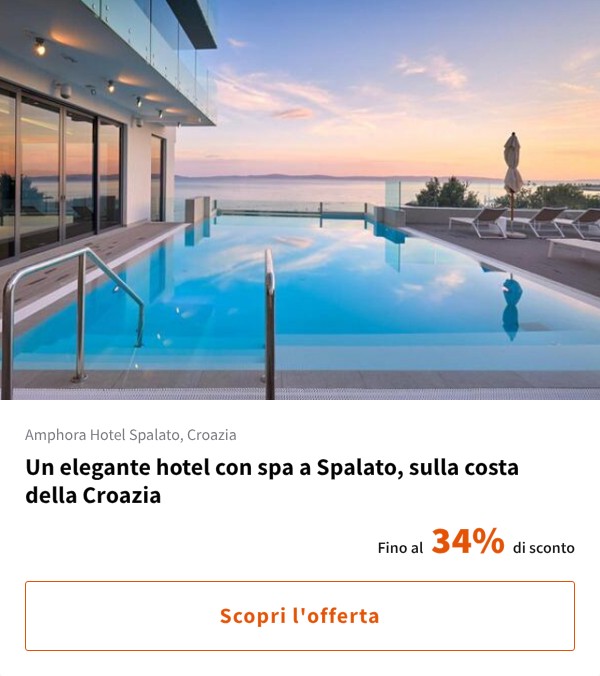 Un elegante hotel con spa a Spalato, sulla costa della Croazia